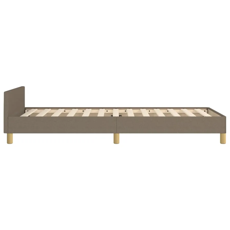 Cadre de lit sans matelas taupe 80x200 cm tissu - 7