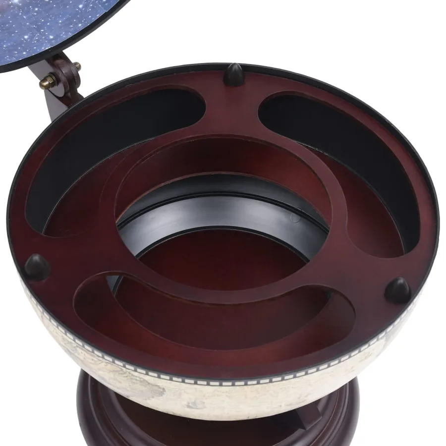 Support de vin globe de dessus de table Bois d'eucalyptus Vert - 6