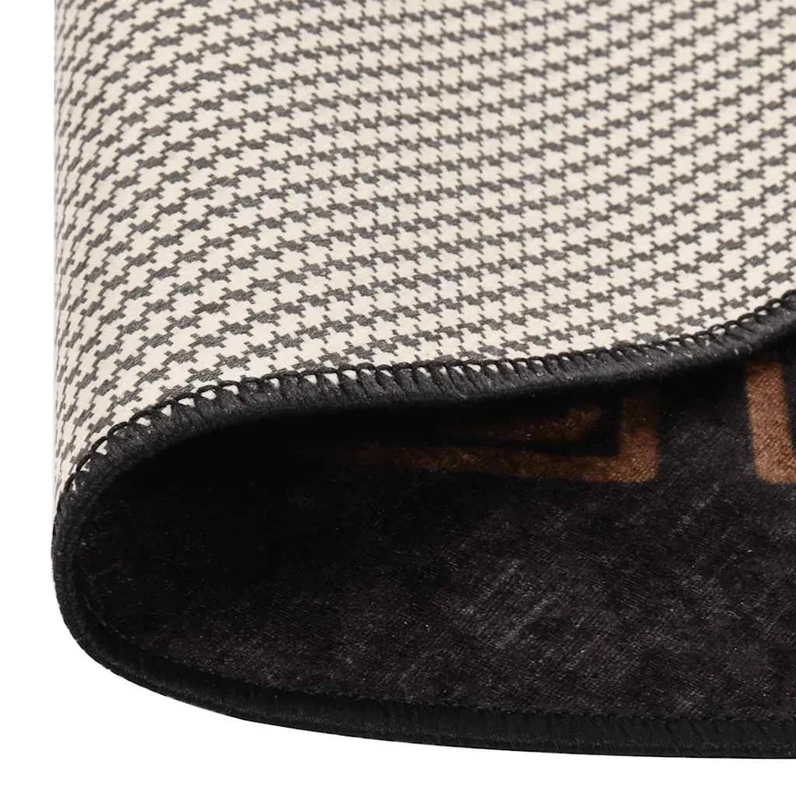 Tapis lavable φ120 cm noir et doré - 5