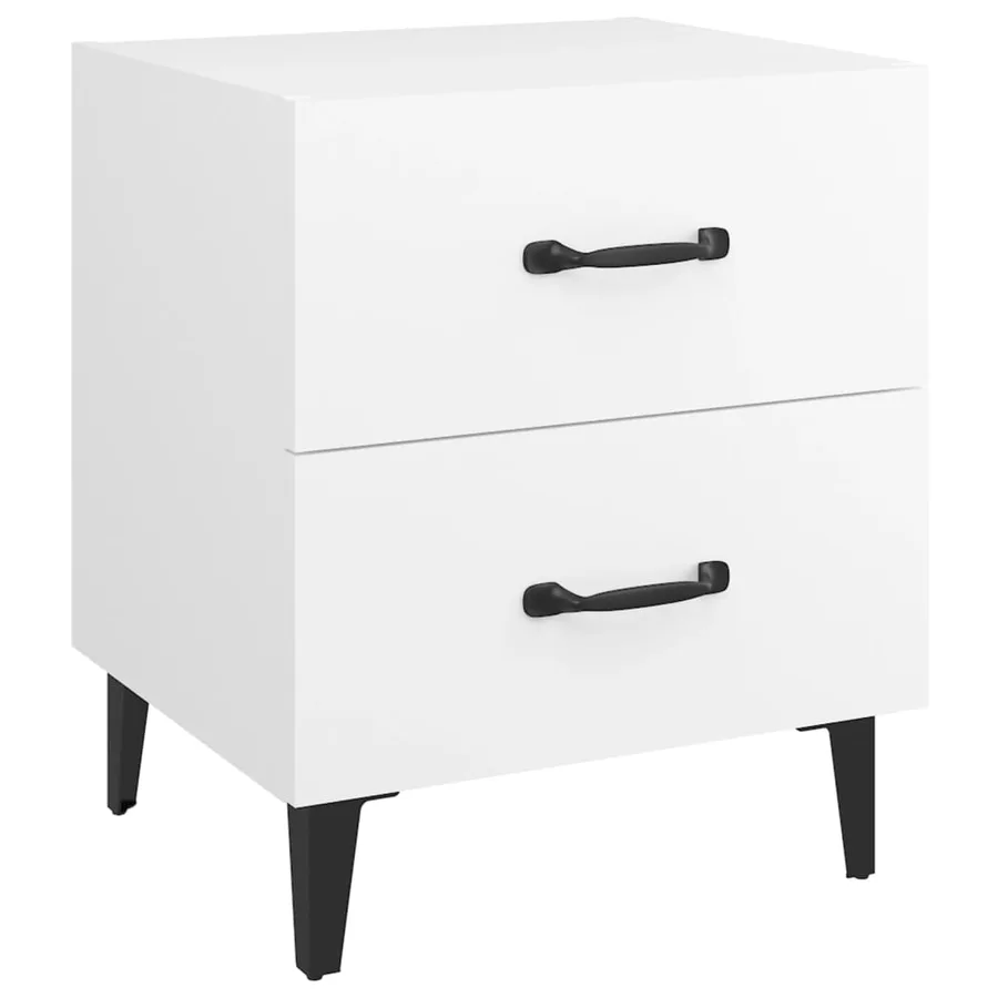 Table de chevet Blanc 40x35x47,5 cm - 2