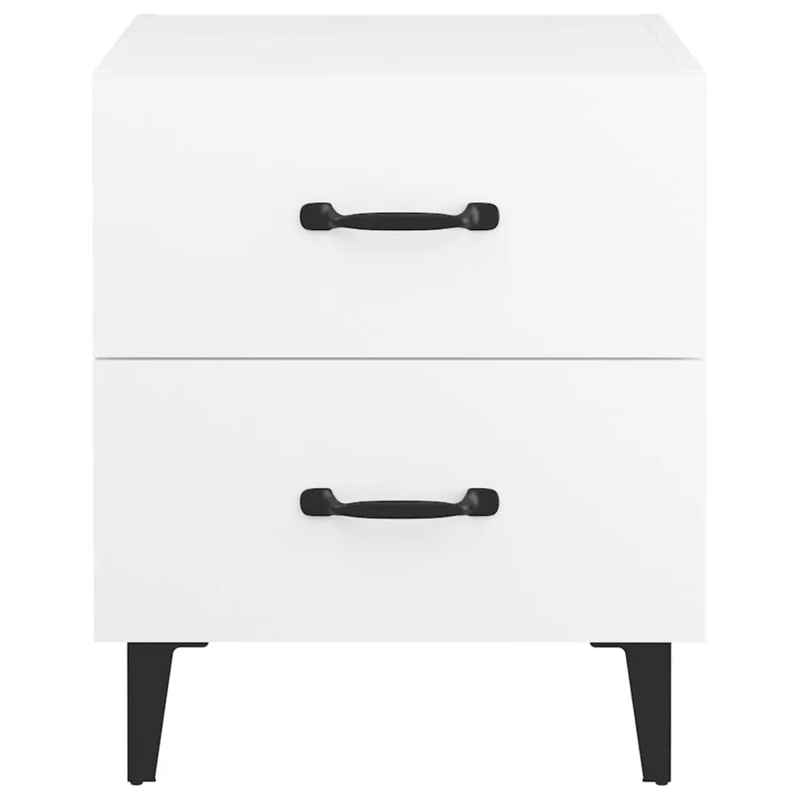 Table de chevet Blanc 40x35x47,5 cm - 4