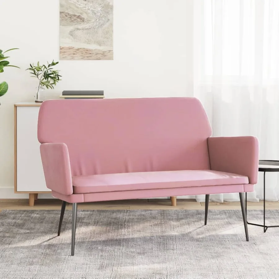Banc Rose 108x79x79 cm Velours