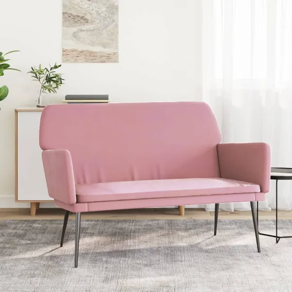 Banc Rose 108x79x79 cm Velours