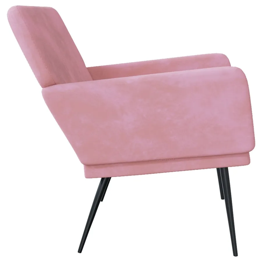 Banc Rose 108x79x79 cm Velours - 4