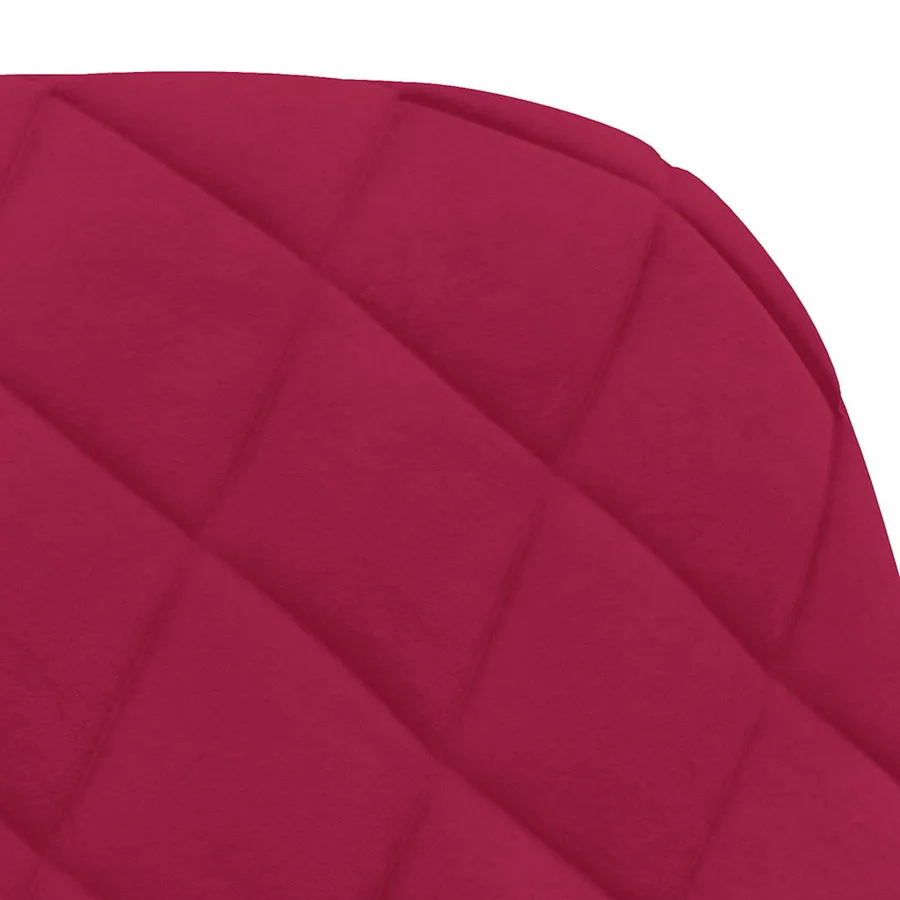 Chaises à manger lot de 2 Rouge bordeaux Velours - 7