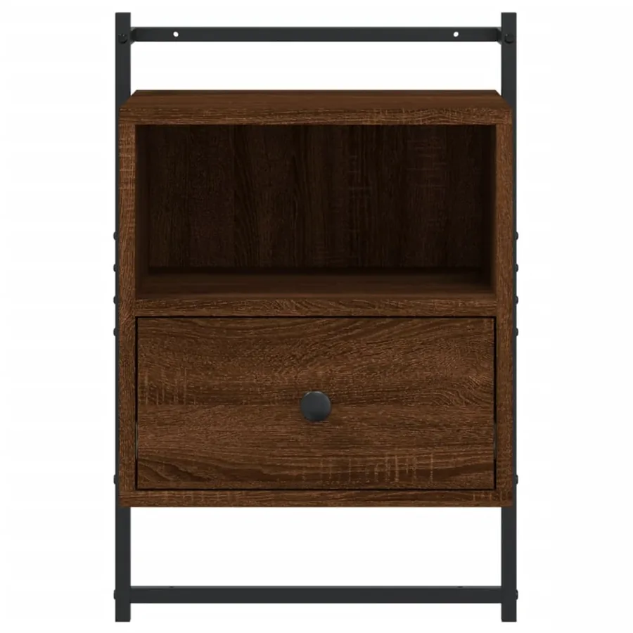 Table de chevet murale 2 pcs chêne marron 40x30x61 cm - 7