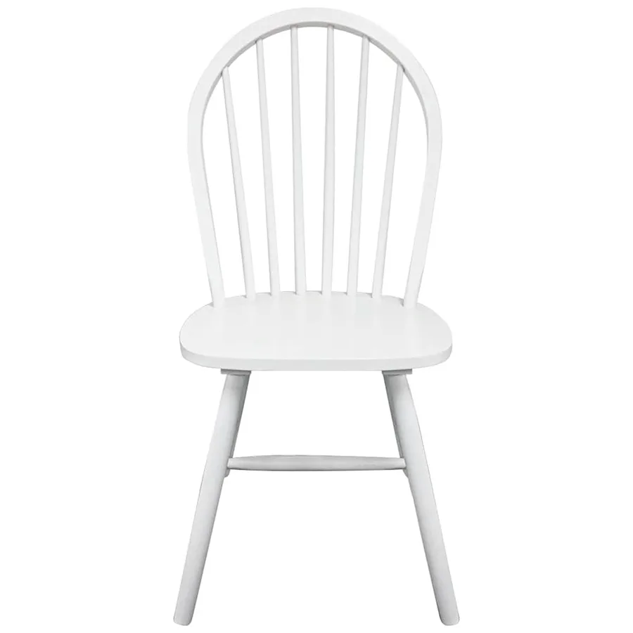 Chaises à manger lot de 4 blanc bois d'hévéa solide - 3