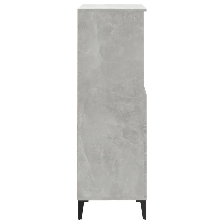 Buffet haut Gris béton 60x36x110 cm Bois d'ingénierie - 5