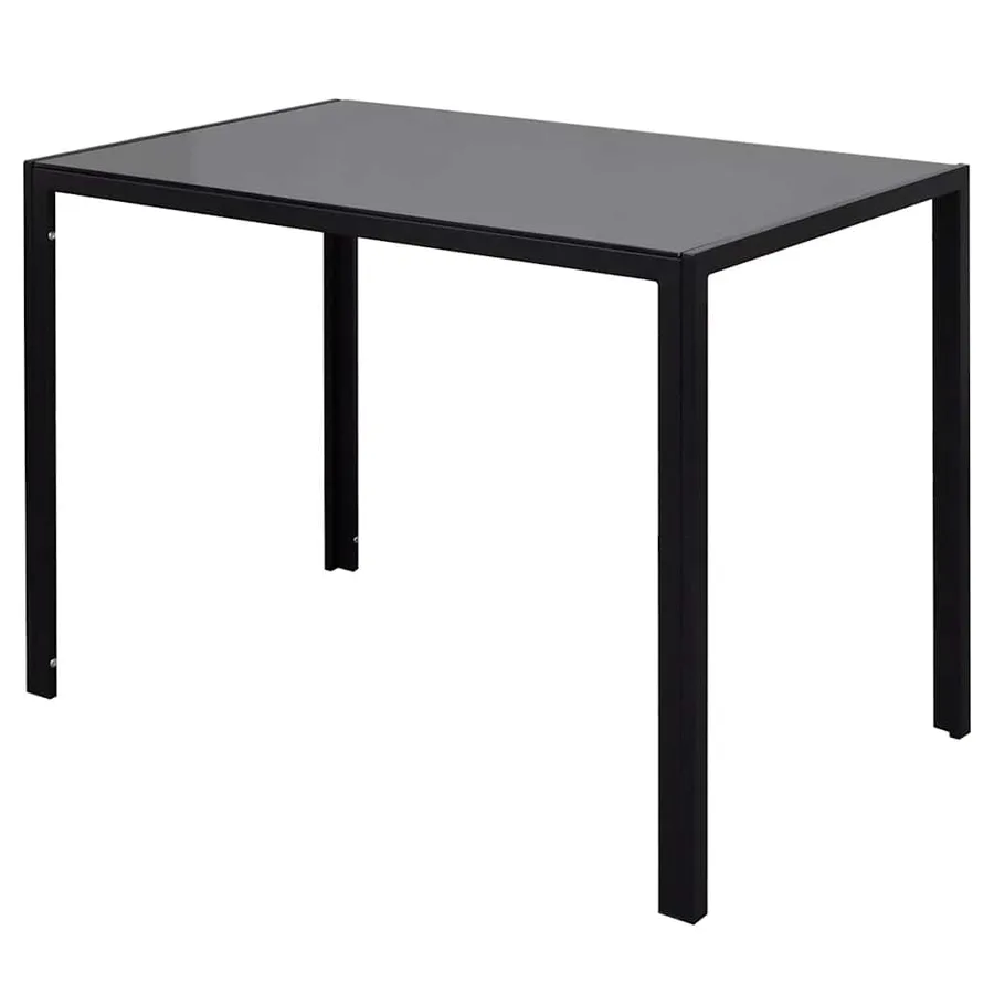 Ensemble de table à manger sept pièces noir et blanc - 3