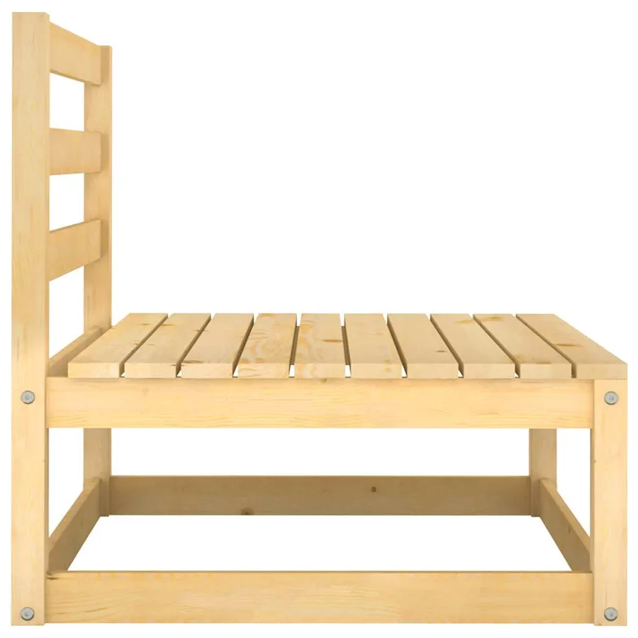Salon de jardin 2 pcs avec coussins Bois de pin massif - 8