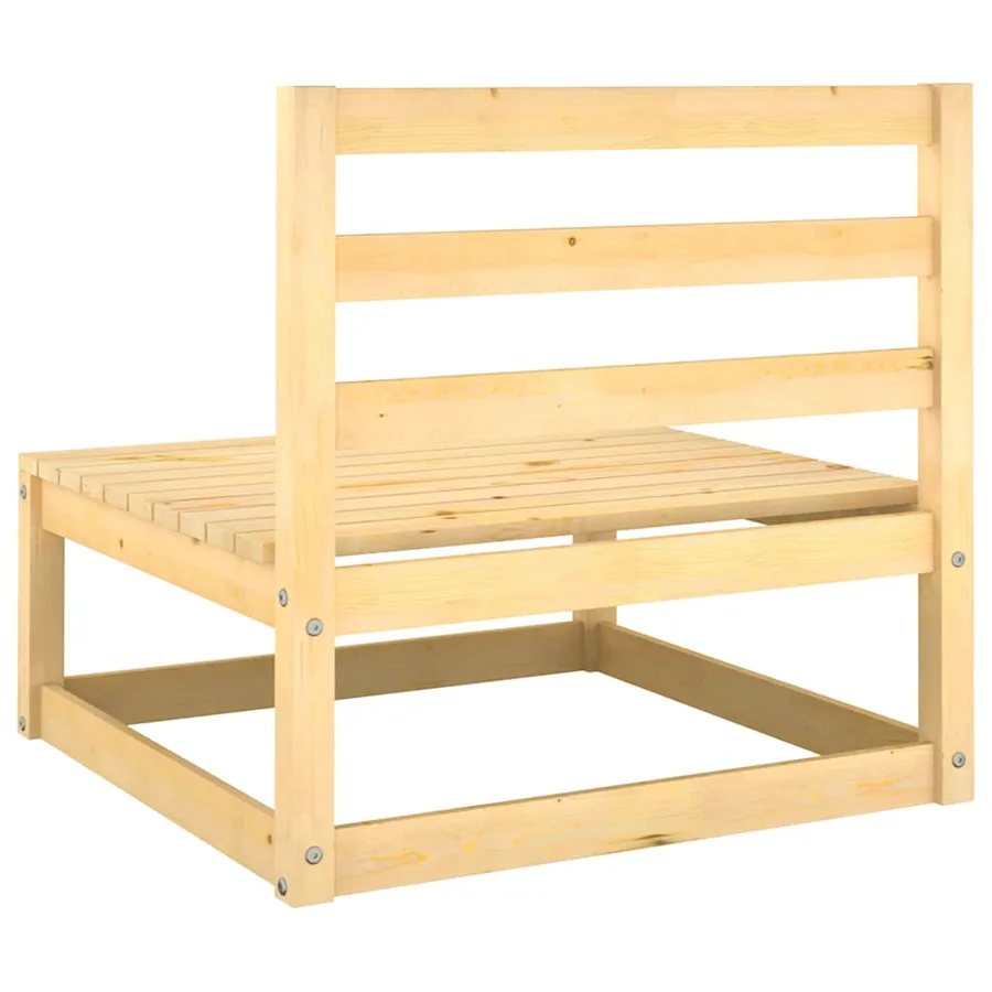 Salon de jardin 2 pcs avec coussins Bois de pin massif - 9