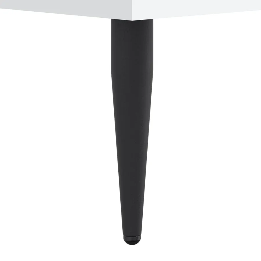 Cadre de lit sans matelas blanc brillant 160x200 cm - 8