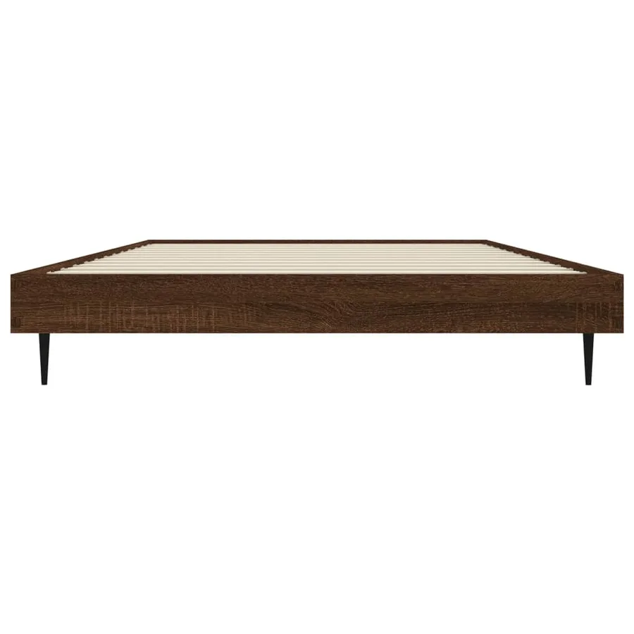 Cadre de lit sans matelas chêne marron 90x190cm bois ingénierie - 6