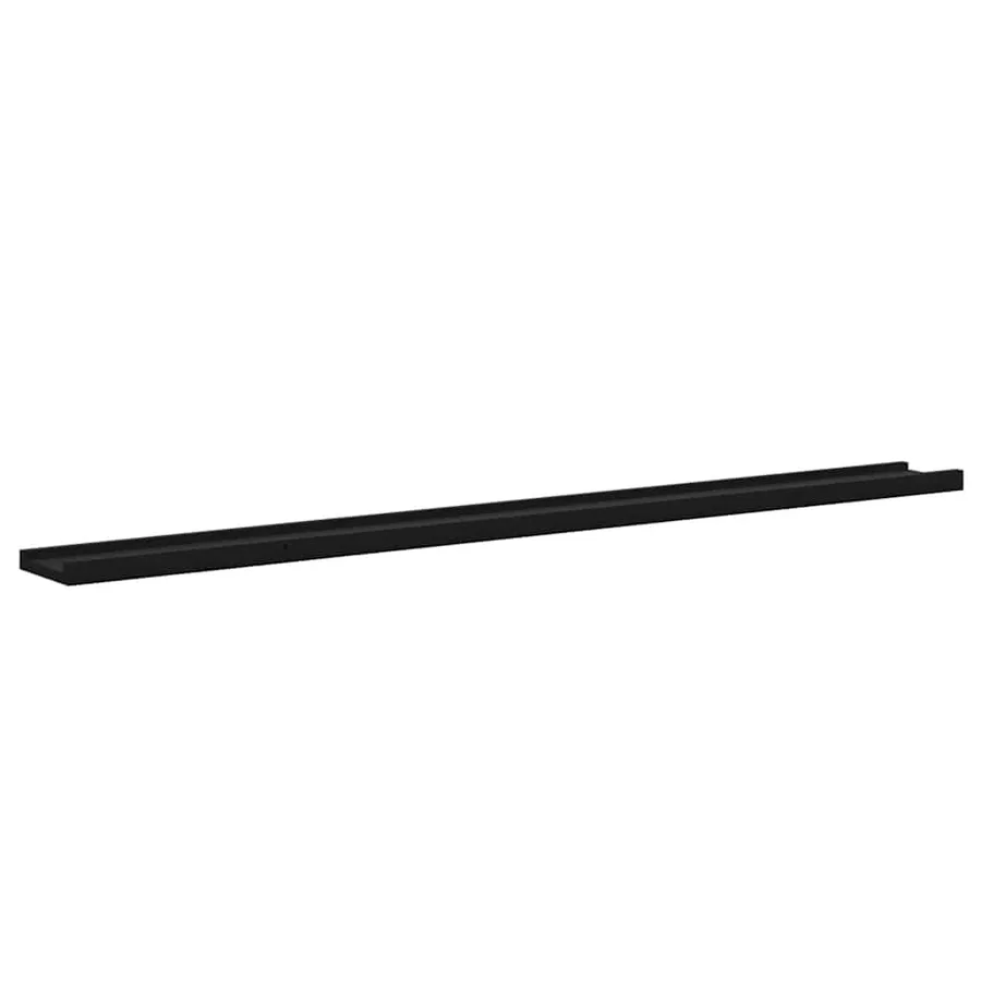Étagères murales 4 pcs Noir 115x9x3 cm - 8