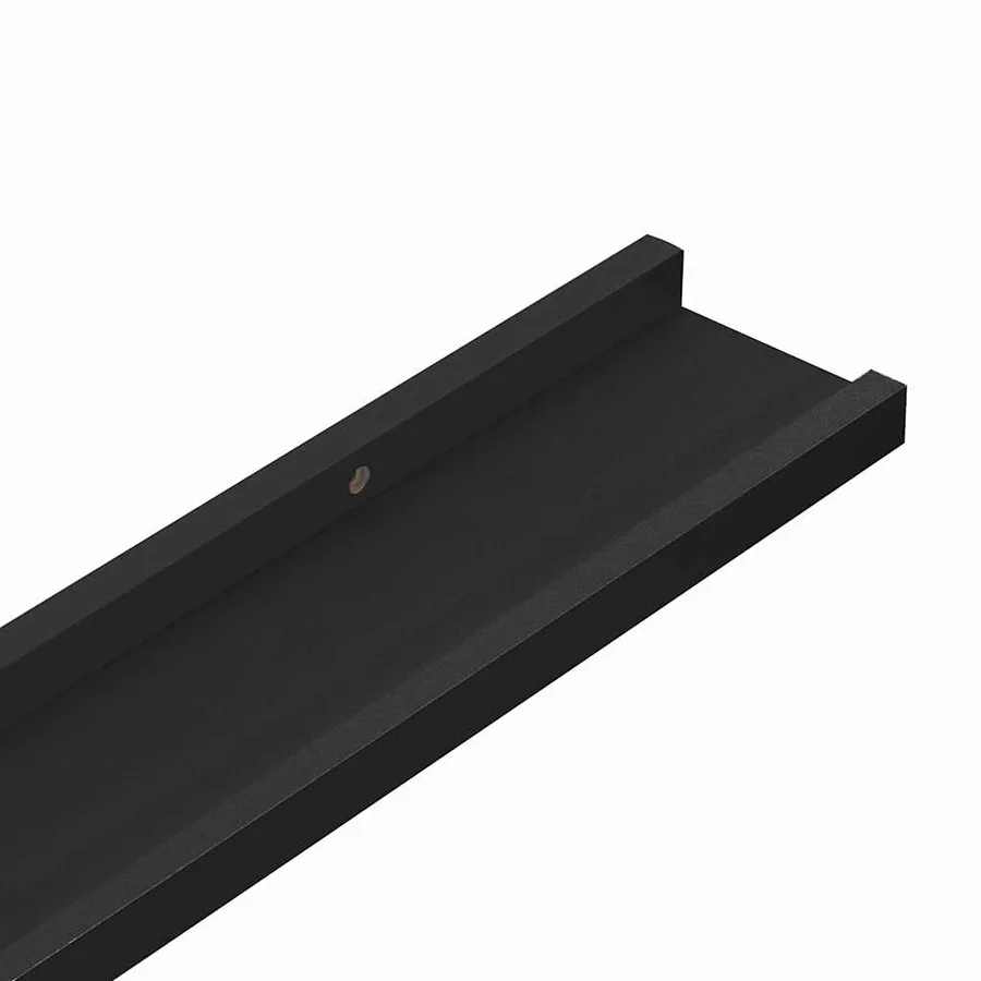 Étagères murales 4 pcs Noir 115x9x3 cm - 9