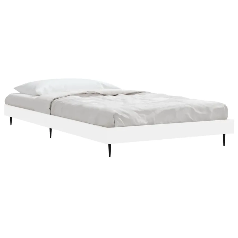 Cadre de lit sans matelas blanc 90x190 cm bois d'ingénierie - 3