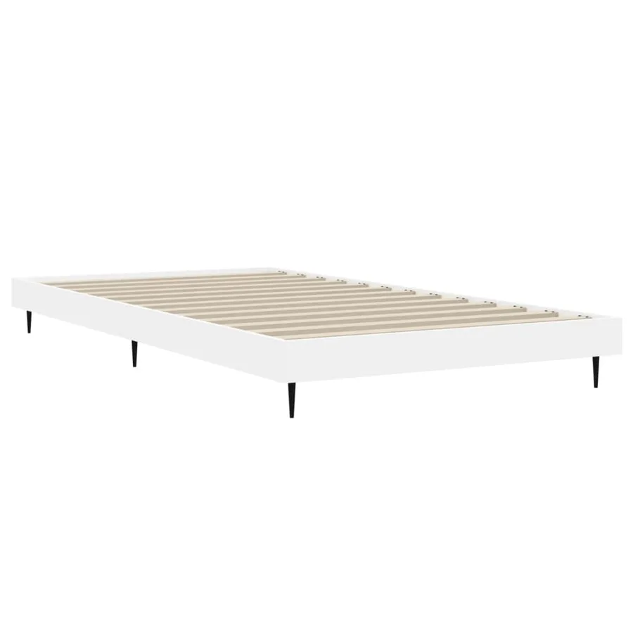 Cadre de lit sans matelas blanc 90x190 cm bois d'ingénierie - 5