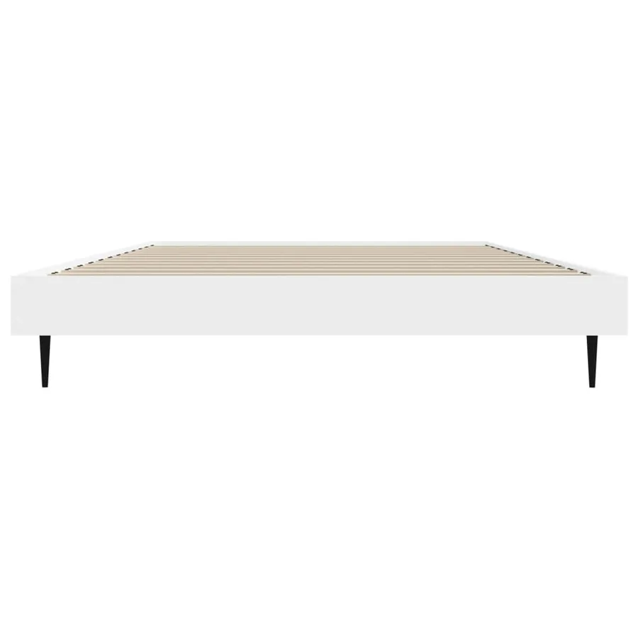 Cadre de lit sans matelas blanc 90x190 cm bois d'ingénierie - 6