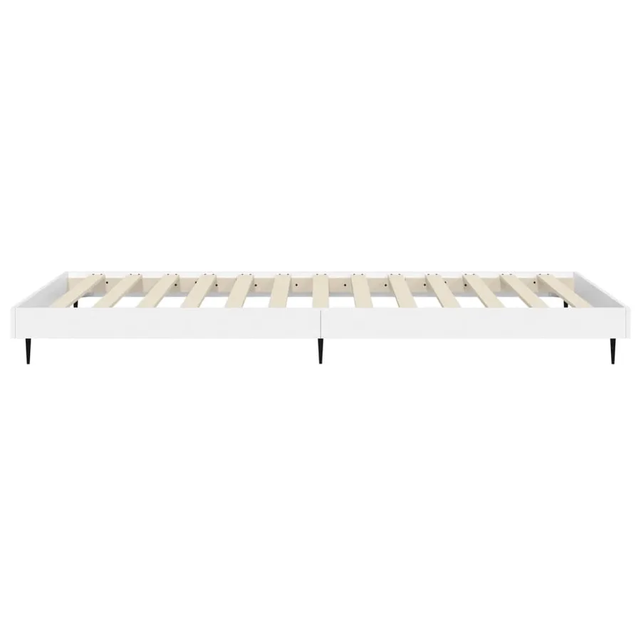 Cadre de lit sans matelas blanc 90x190 cm bois d'ingénierie - 7