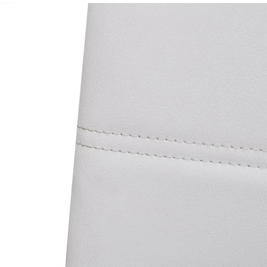 Chaises à manger cantilever lot de 6 blanc similicuir - 6