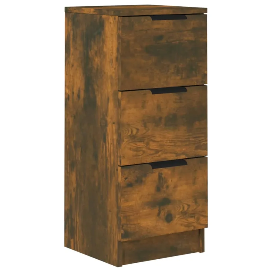 Buffet Chêne fumé 30x30x70 cm Bois d'ingénierie - 2