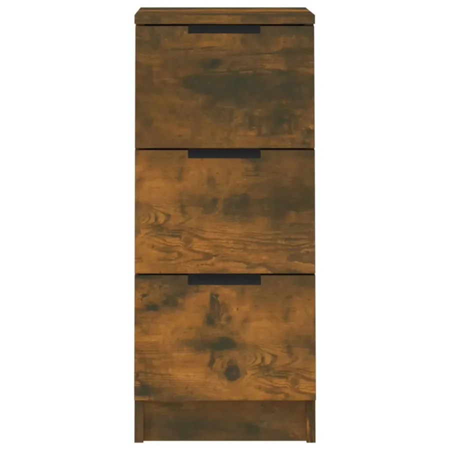 Buffet Chêne fumé 30x30x70 cm Bois d'ingénierie - 4