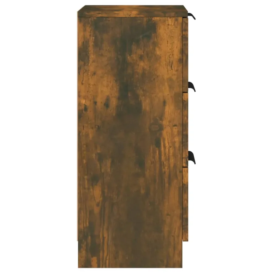 Buffet Chêne fumé 30x30x70 cm Bois d'ingénierie - 6