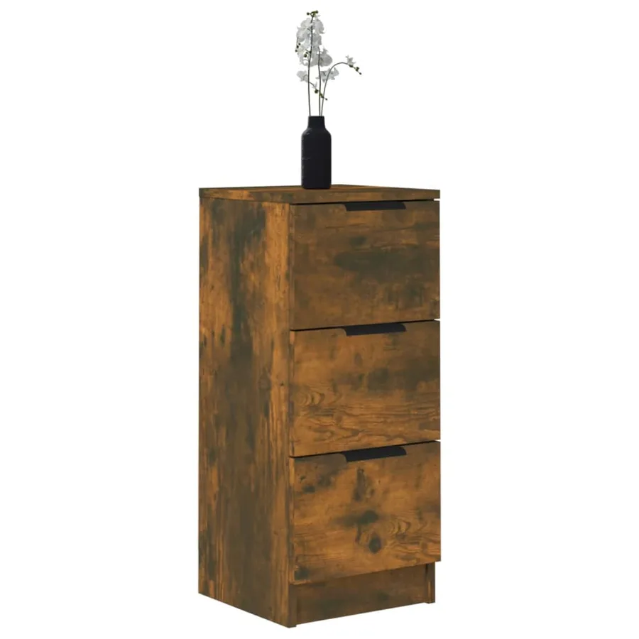 Buffet Chêne fumé 30x30x70 cm Bois d'ingénierie - 7