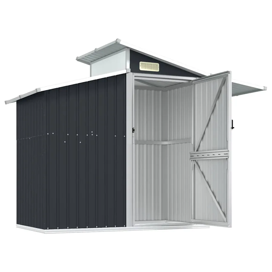 Abri de jardin Anthracite 270x130x208,5 cm Acier galvanisé - 4