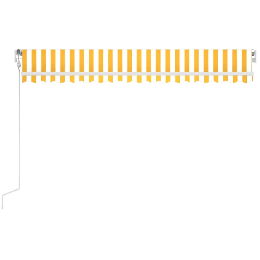 Auvent automatique capteur de vent/LED 400x350cm Jaune et blanc - 3