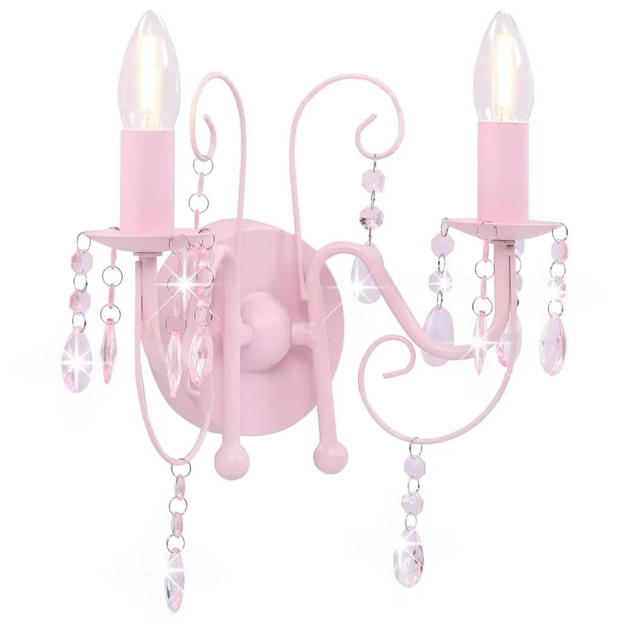 Applique murale à perles Rose 2 ampoules E14 - 3