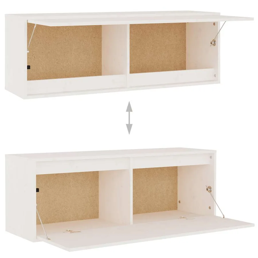 Meubles TV 6 pcs Blanc Bois massif de pin - 6