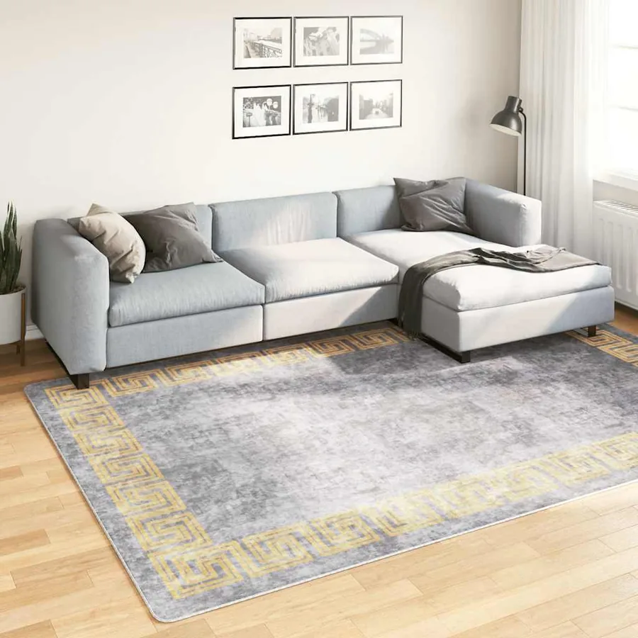Tapis lavable 190x300 cm gris