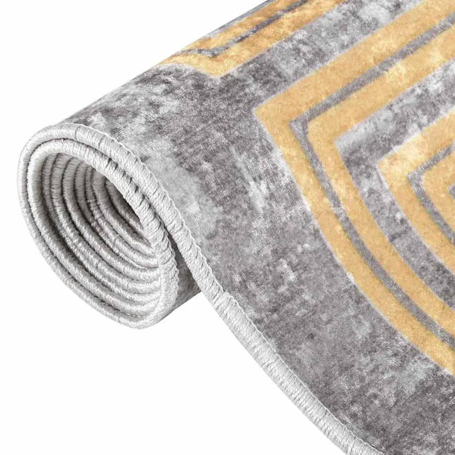 Tapis lavable 190x300 cm gris - 5