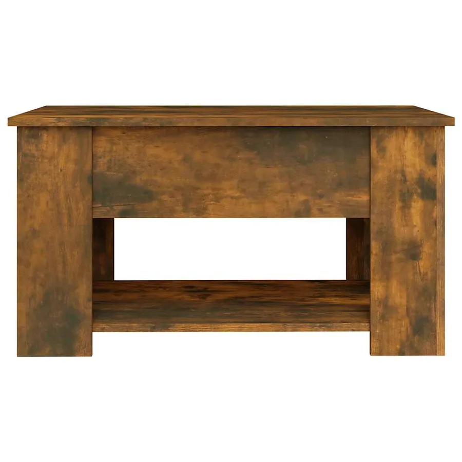 Table basse Chêne fumé 79x49x41 cm Bois d'ingénierie - 5