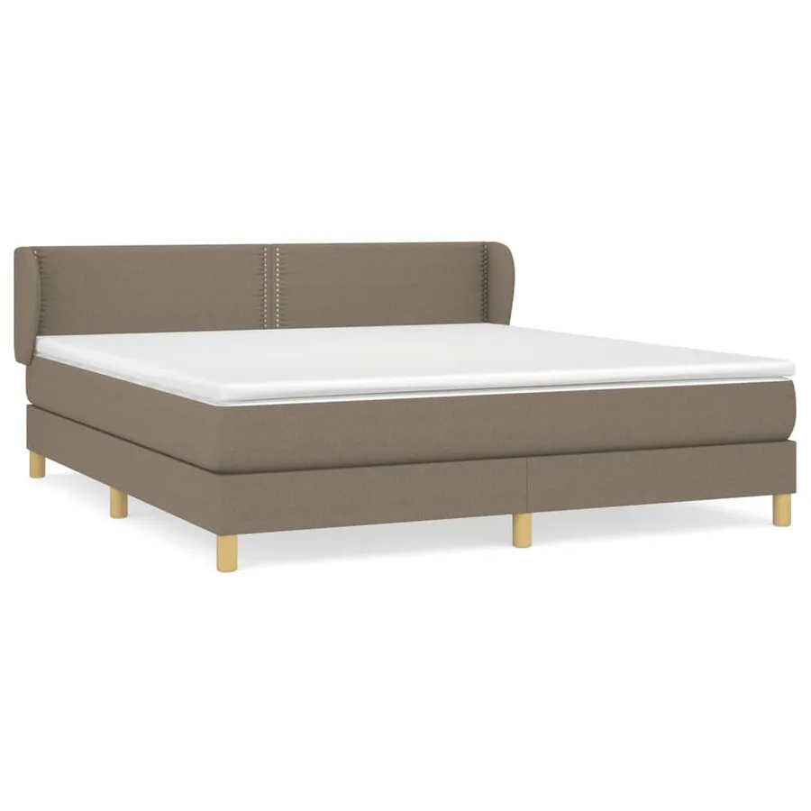 Sommier à lattes de lit avec matelas Taupe 180x200 cm Tissu - 2