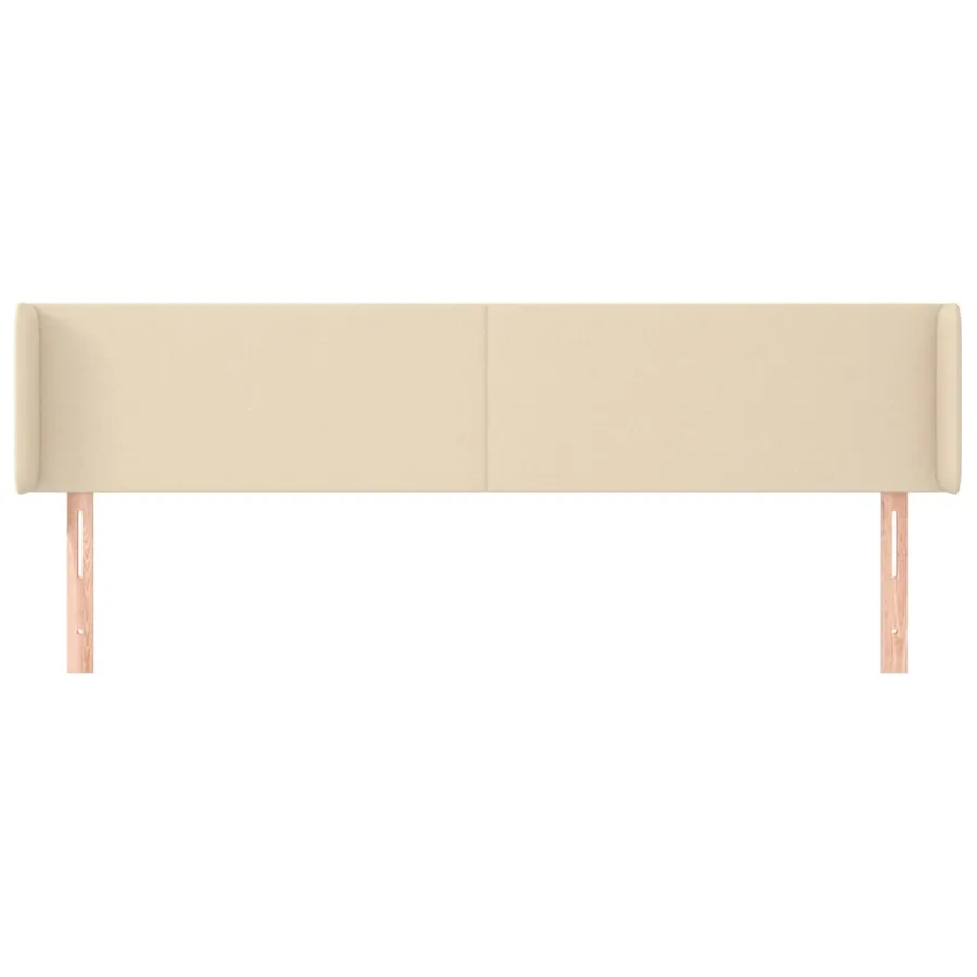 Tête de lit avec oreilles Crème 203x16x78/88 cm Tissu - 3