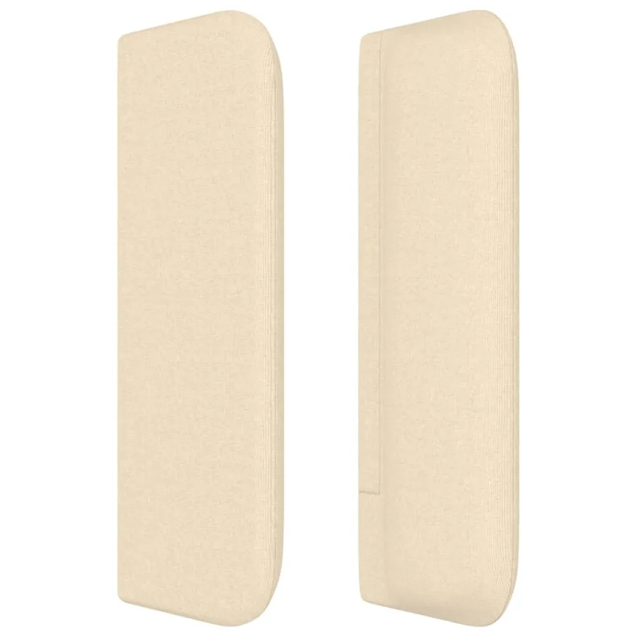 Tête de lit avec oreilles Crème 203x16x78/88 cm Tissu - 4