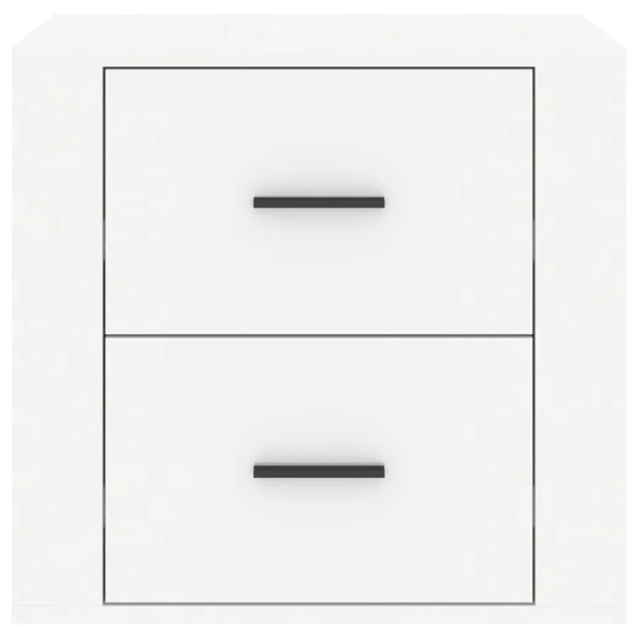 Table de chevet Blanc brillant 50x39x47 cm - 6