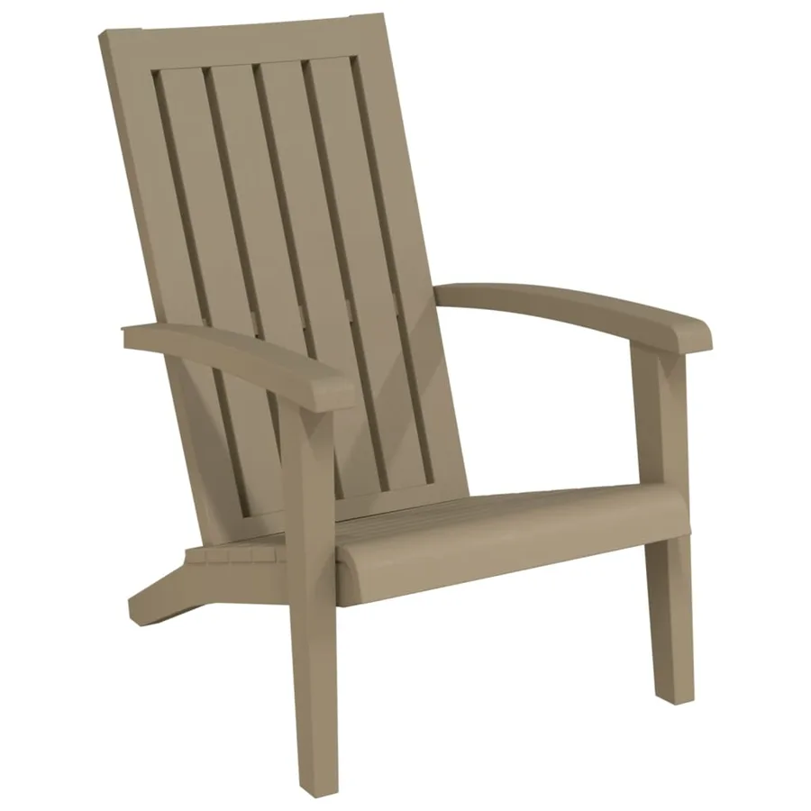 Chaise de jardin Adirondack marron clair polypropylène - 2