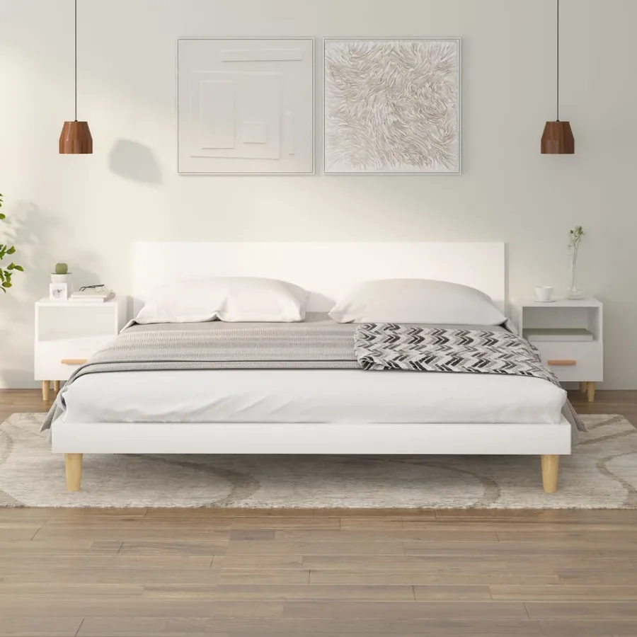 Tables de chevet 2 pcs Blanc 40x35x47 cm