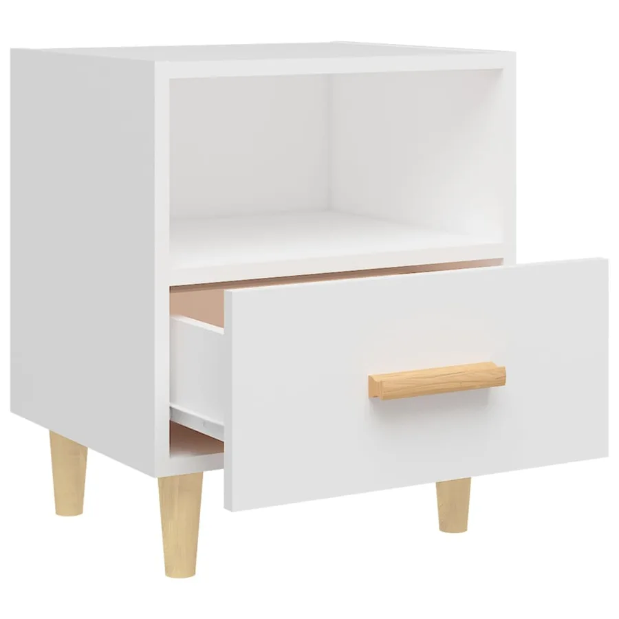 Tables de chevet 2 pcs Blanc 40x35x47 cm - 6