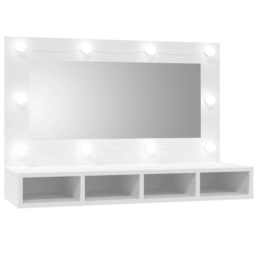 Armoire à miroir avec LED blanc 90x31,5x62 cm - 2