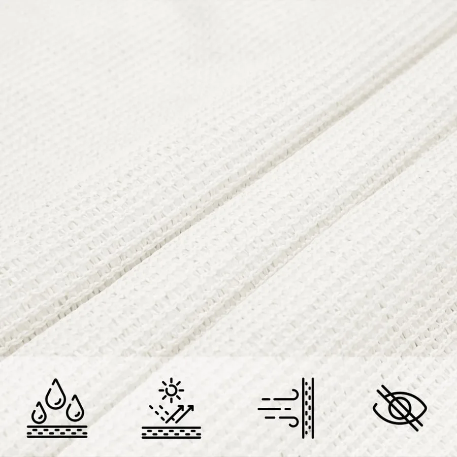 Voile d'ombrage 160 g/m² Blanc 4x4 m PEHD - 7