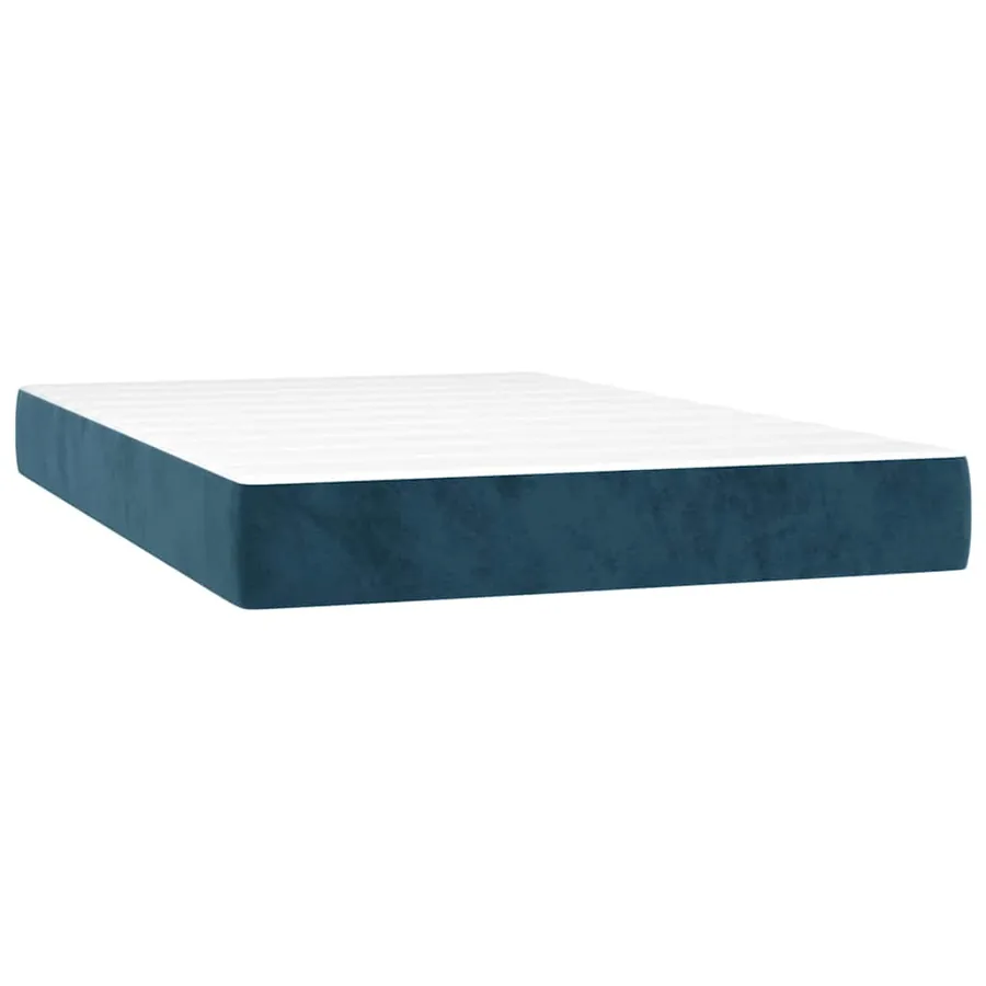 Sommier à lattes de lit avec matelas LED Bleu foncé 120x200 cm - 6