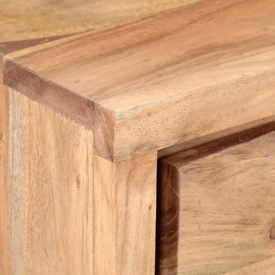 Table console 100x35x76 cm Bois d'acacia avec bord naturel - 5