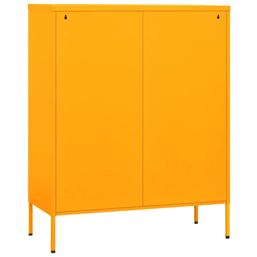 Armoire de rangement Jaune moutarde 80x35x101,5 cm Acier - 5