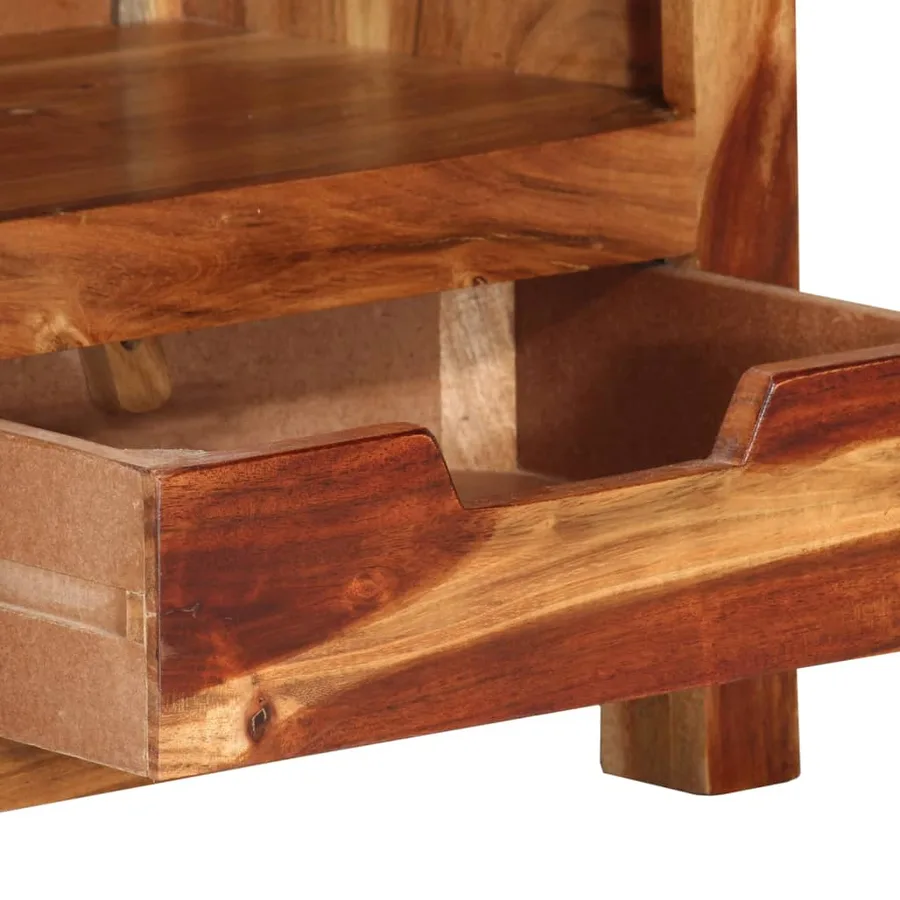 Meuble TV 110x30x40 cm Bois d'acacia massif - 9