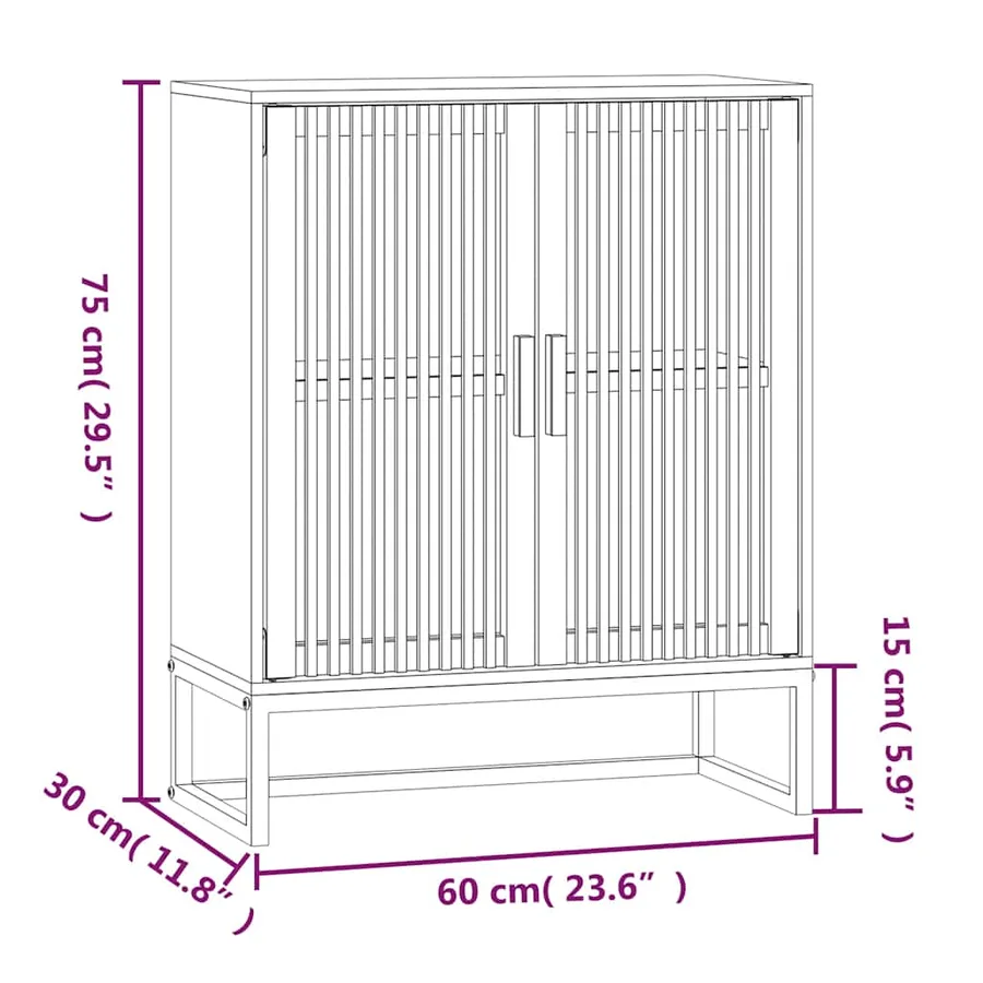 Buffet 60x30x75 cm bois d'ingénierie - 7
