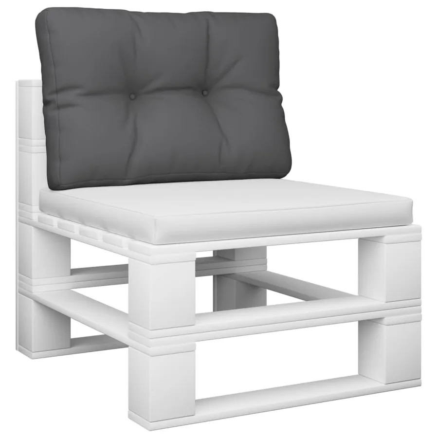 Coussin de palette anthracite 60x40x12 cm tissu - 3